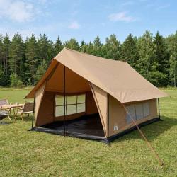 Tente Cabane Marron 340 x 246 x 210 cm Polycoton