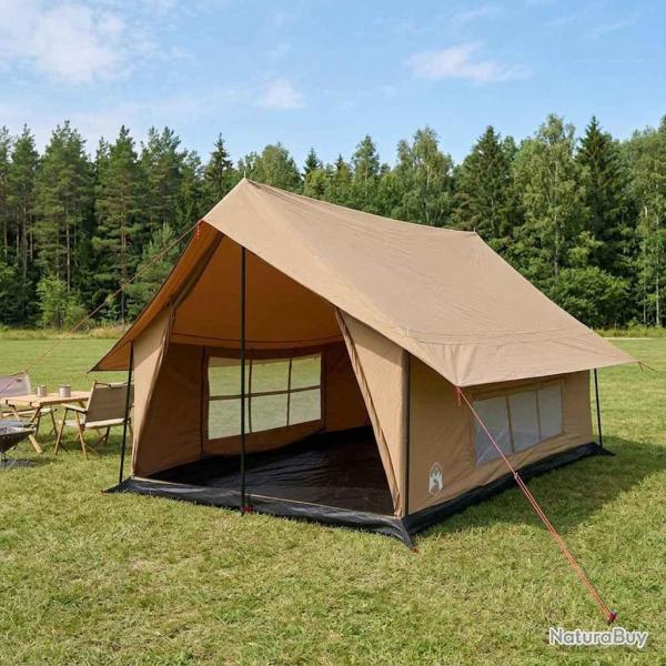 Tente Cabane Marron 340 x 246 x 210 cm Polycoton