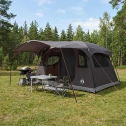 Tente tunnel Marron Gris 366 x 244 x 198 cm Polyester et Acier