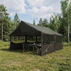 Tente familiale avec toit Marron gris 450 x 400 x 265 cm