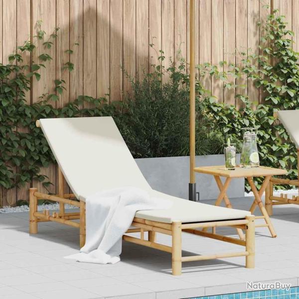 Transat avec coussins 55 x 199 x 30 cm en bambou