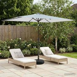 Parasol de jardin avec lumi&egrave;res LED et base 200 x 300 cm