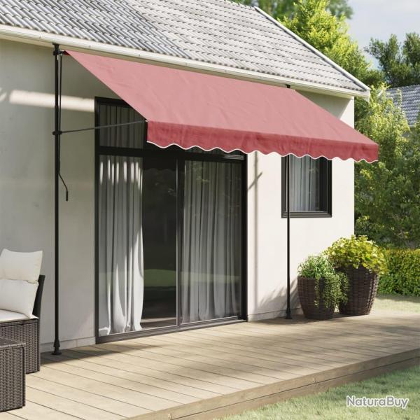 Tissu de remplacement de cantonni�re d'auvent rayure bordeaux