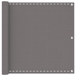 &Eacute;cran de balcon Gris clair 90 x 500 cm HDPE et Aluminium