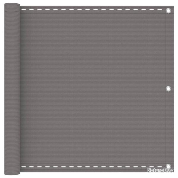 �cran de balcon Gris clair 90 x 500 cm HDPE et Aluminium