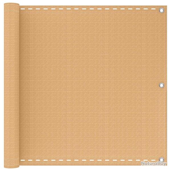 �cran de balcon Sable 90 x 500 cm HDPE et Aluminium