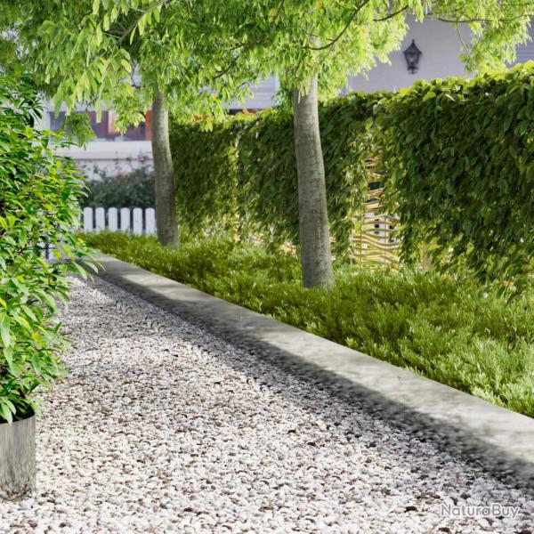 Bordure de Pelouse 20 pcs 103 x 30 cm m�tal Argent�