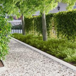 Bordure de Pelouse 30 pcs 103 x 10 cm Acier Blanc