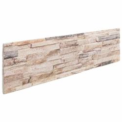 Panneaux muraux 10 pcs Blanc et rouge 100 x 25 cm Mousse EPS