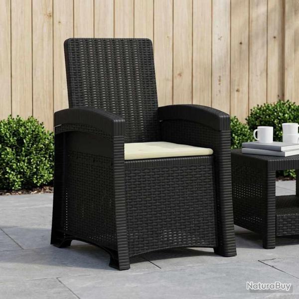 Chaise de jardin inclinable imitant le rotin PP