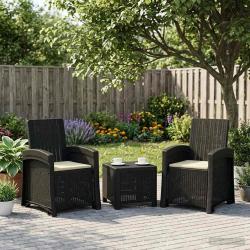 Chaise de jardin inclinable imitant le rotin 2 pcs PP