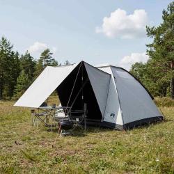 Tente de camping avec toit Blanc Occultant 275 x 215 x 125 cm