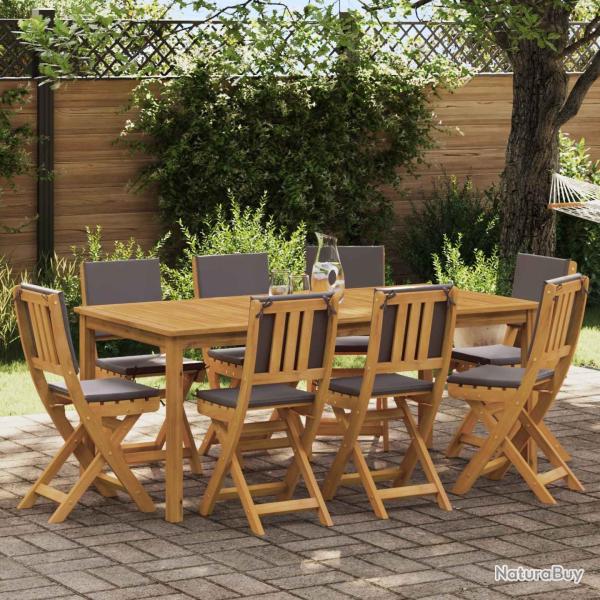 Chaises de bistrot d'ext�rieur 8 pcs Gris fonc� 38 x 46 x 85 cm