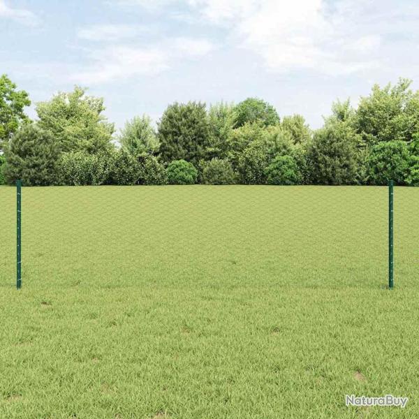 Cl�ture hexagonale avec poteau 25 x 0,6 m Vert Maille