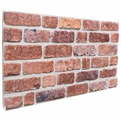 Panneaux muraux 10 pcs Rouge 100 x 50 cm Mousse EPS