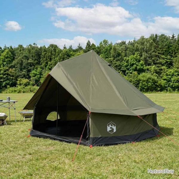 Tente familiale Vert arm�e 8 personnes Polycoton