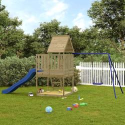 Aire de jeux d'ext&eacute;rieur bois de pin impr&eacute;gn&eacute;