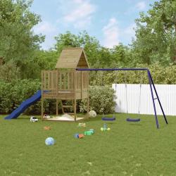 Aire de jeux d'ext&eacute;rieur bois de pin impr&eacute;gn&eacute;