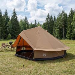 Tente familiale Marron 10 personnes Polycoton