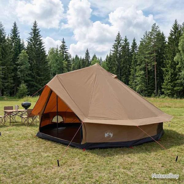 Tente familiale Marron 10 personnes Polycoton