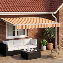 Cadre de store manuel avec LEDs 2,5 x 2 m