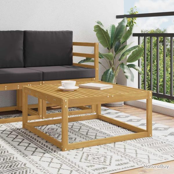 Pouf d'Ext�rieur Bois d'Acacia Massif Blanc 79 x 79 x 37 cm
