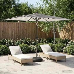 Parasol de jardin avec lumi&egrave;res LED et base 200 x 300 cm