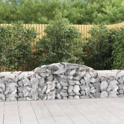 Paniers &agrave; gabions arqu&eacute;s 6 pcs 300x50x60/80 cm fer galvanis&eacute;