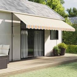 Tissu de remplacement de cantonni&egrave;re d'auvent multicolore 4,5 m