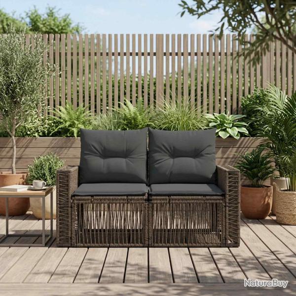 Canap� de jardin 2-Nombre de places Gris polyrotin