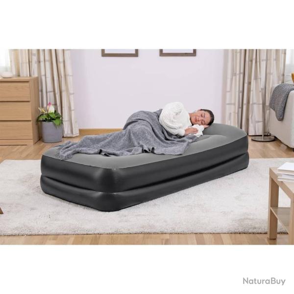 Bestway Lit gonflable floqu� avec pompe � air int�gr�e 191x97x46 cm