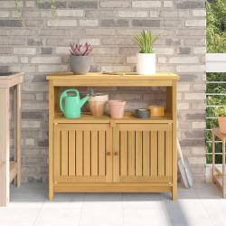 Table console de jardin Acacia clair 80 x 35 x 75 cm