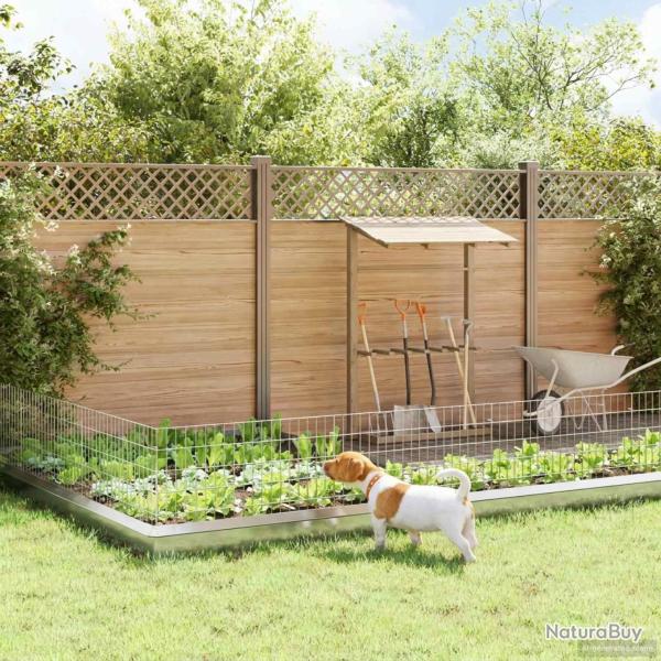 Cl�ture de jardin avec piquets 12 pcs 95 x 50 cm Mesh Argent�