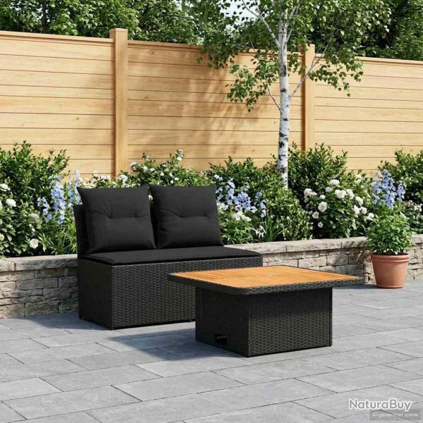 2 Pi�ce Canap� du milieu de jardin avec table relevable