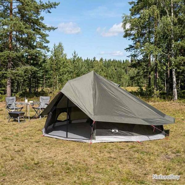 Tente Tipi Marron Gris 800 x 800 x 430 cm Polyester et Acier