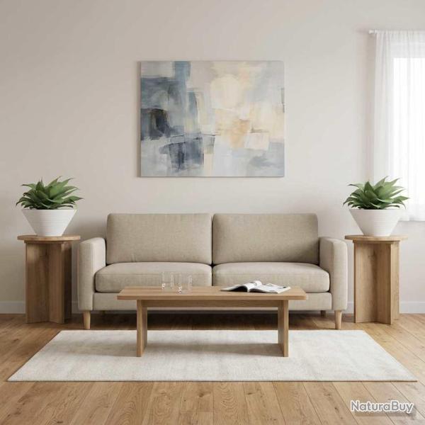 Support de Plante 2 pc Ch�ne artisanal �29,5 x 40 cm