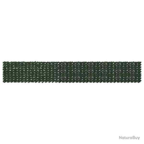 �cran de balcon avec feuilles Vert fonc� 500 x 75 cm