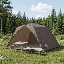 Tente tunnel Marron et gris 4 personnes