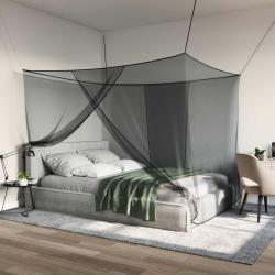 Filet anti-moustiques pour lit 156 mailles Noir Polyester