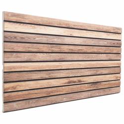 Panneaux muraux 5 pcs Marron Clair 100 x 50 cm Mousse EPS