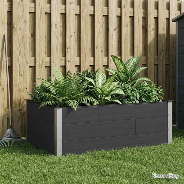 Jardini�re sur�lev�e Noir 150 x 100 x 54 cm