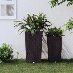 Jardini&egrave;re et int&eacute;rieur amovible marron 21 /49 L rotin PP