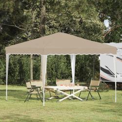 Tente de f&ecirc;te pop-up 288 x 288 x 245 cm Cr&egrave;me Tissu Oxford