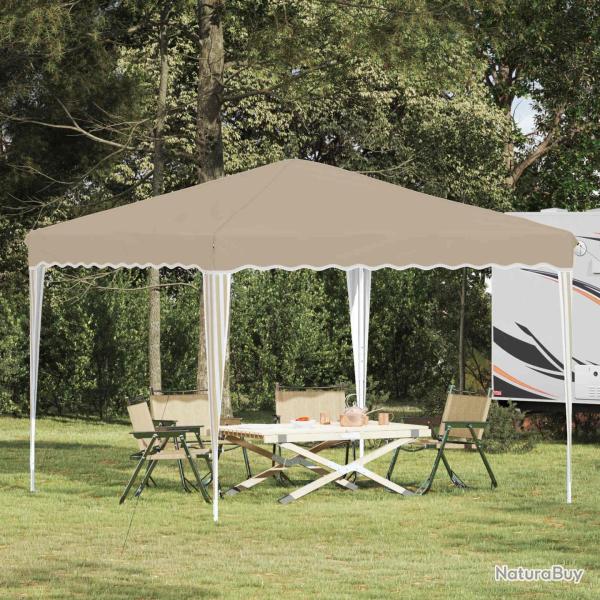 Tente de f�te pop-up 288 x 288 x 245 cm Cr�me Tissu Oxford