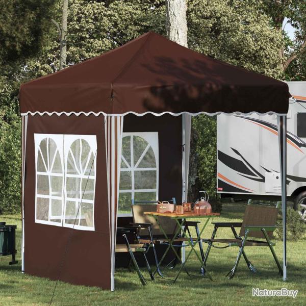 Tente de f�te pop-up 195 x 195 x 245 cm Marron Tissu Oxford