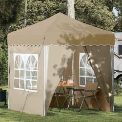 Tente de f&ecirc;te pop-up 195 x 195 x 245 cm Cr&egrave;me Tissu Oxford