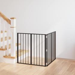 Porte pour chien 2 pcs Noir 80 x 80 cm Acier galvanis&eacute;