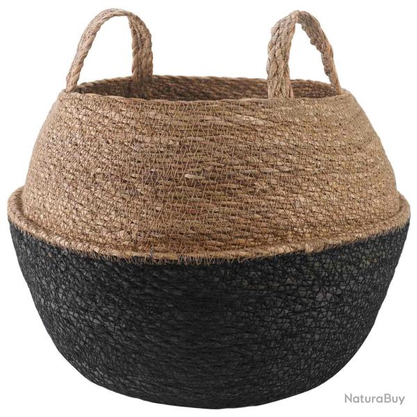 Pot de plante avec poign�es Noir � 45 x 36 cm