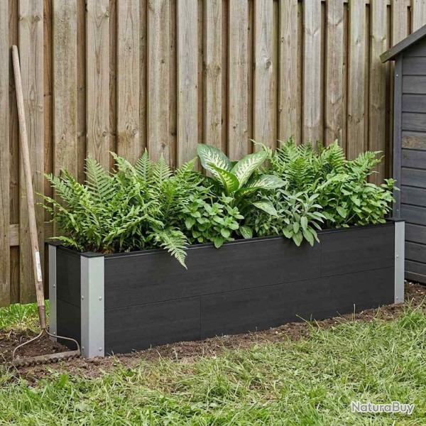 Jardini�re sur�lev�e Noir 150 x 30 x 36 cm