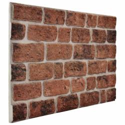 Panneaux muraux 10 pcs Brique Marron 100 x 50 cm Mousse EPS